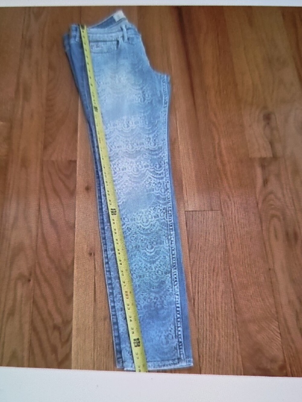 Hollister Light Blue Lace-Print Skinny Jeans - Picture 5 of 7